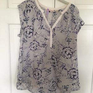 Rebecca Taylor Silk Top Blouse Sz 10 L